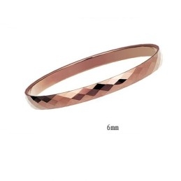 Pulseira De Casal Em Ouro Rosa Com Alto Polimento De Tungstênio C889