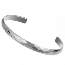 Pulseira De Prata Tungstênio Com Alto Polimento C897