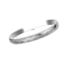 Pulseira De Prata Tungstênio Com Alto Polimento C897