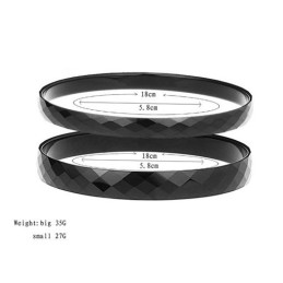 Pulseira De Tungstênio Preto Com Alto Polimento C888