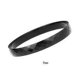 Pulseira De Tungstênio Preto Com Alto Polimento C888