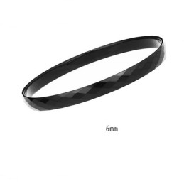 Pulseira De Tungstênio Preto Com Alto Polimento C888