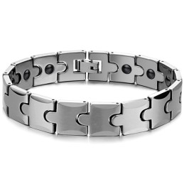 Pulseira De Energia Magnética De Elos De Trigo De Tungstênio C440