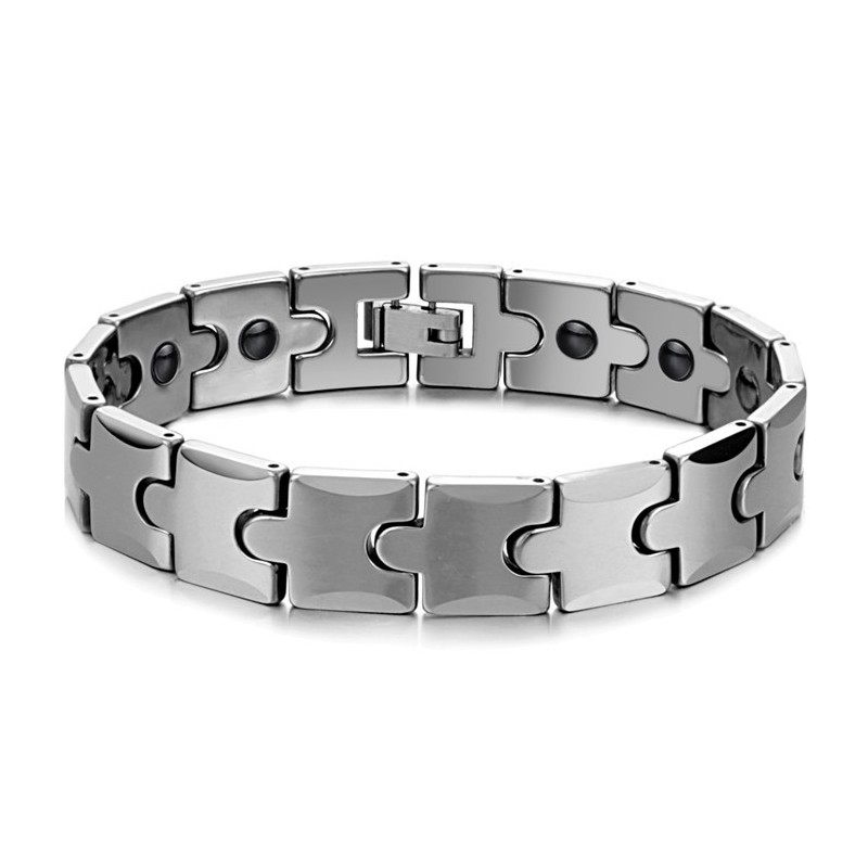 Pulseira De Energia Magnética De Elos De Trigo De Tungstênio C440 Pulseira De Energia Magnética De Elos De Trigo De Tungstênio C440