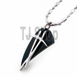 Colar Com Pingente De Aço Titânio Sutra Man Black Symbol Para Presente