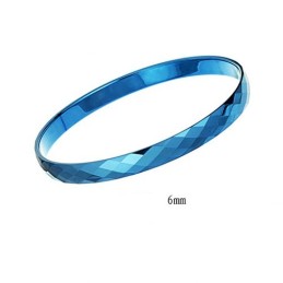 Pulseiras De Casal Com Design Multifacetado E Intrincado Em Azul Tungstênio C891