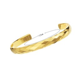 Pulseira De Casal Com Design Multifacetado Intrincado E Ouro Tungstênio De Alto Polimento C893