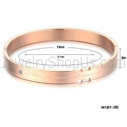 Pulseiras De Casal Em Ouro Rosa Tatanium Com Strass C710