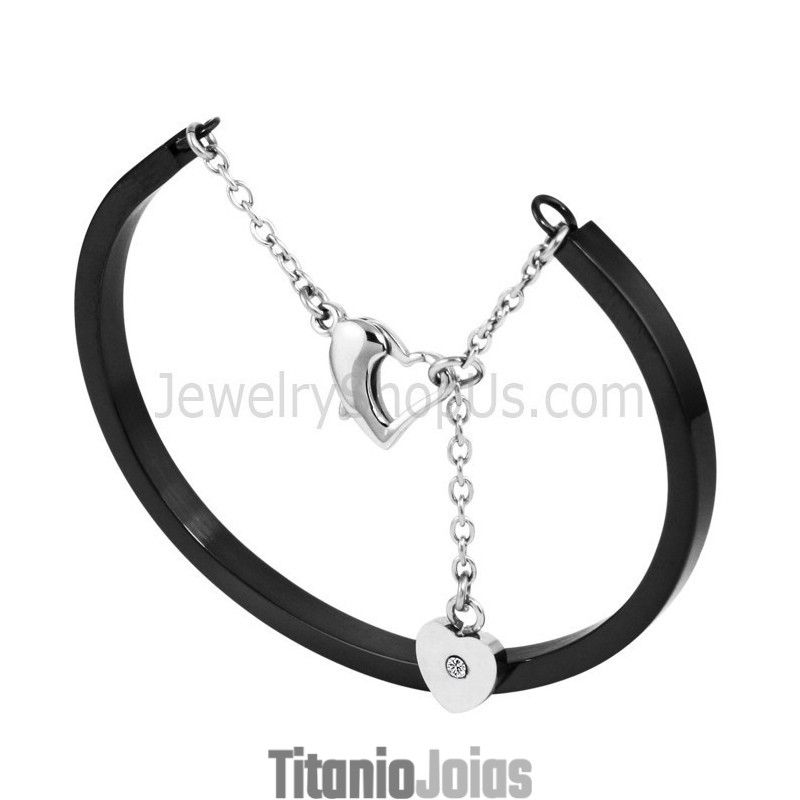 Pulseira De Tatanium Ajustável (Preto, Prata, Ouro Rosa) Bg810 Pulseira De Tatanium Ajustável (Preto, Prata, Ouro Rosa) Bg810