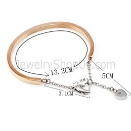 Pulseira De Tatanium Ajustável (Preto, Prata, Ouro Rosa) Bg810