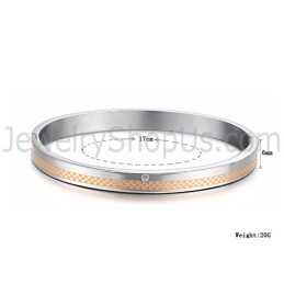 Pulseiras De Casal Tatanium Em Ouro Rosa E Grade Preta Com Strass C746