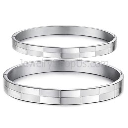 Pulseiras De Casal De Grade Simples De Tatanium C855