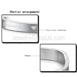 Pulseiras De Casal Quadradas Tatanium "Foreverlove" C865