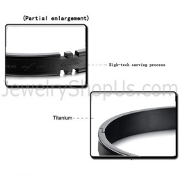 Pulseiras De Casal De Tatanium Com Strass (Preto E Ouro Rosa) C731