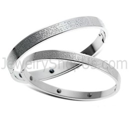 Pulseiras De Casal Com Energia Magnética E Cruz De Tatanium C716