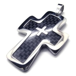Pingente De Aço Cool Man Cross S - Corrente E Caixa Grátis