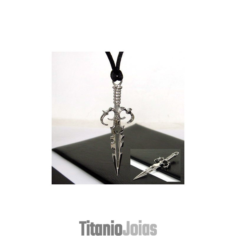 Colar Com Pingente De Titânio Puro E Cruz De Espada Cool Man Colar Com Pingente De Titânio Puro E Cruz De Espada Cool Man