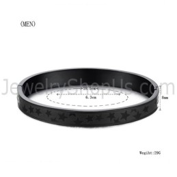 Pulseiras De Casal Tatanium Black Stars C863