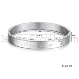 Pulseiras De Casal Tatanium Sweetheart "Forever Love" Com Strass C847