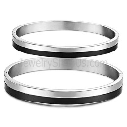 Pulseiras De Casal E Tatanium Preto C822