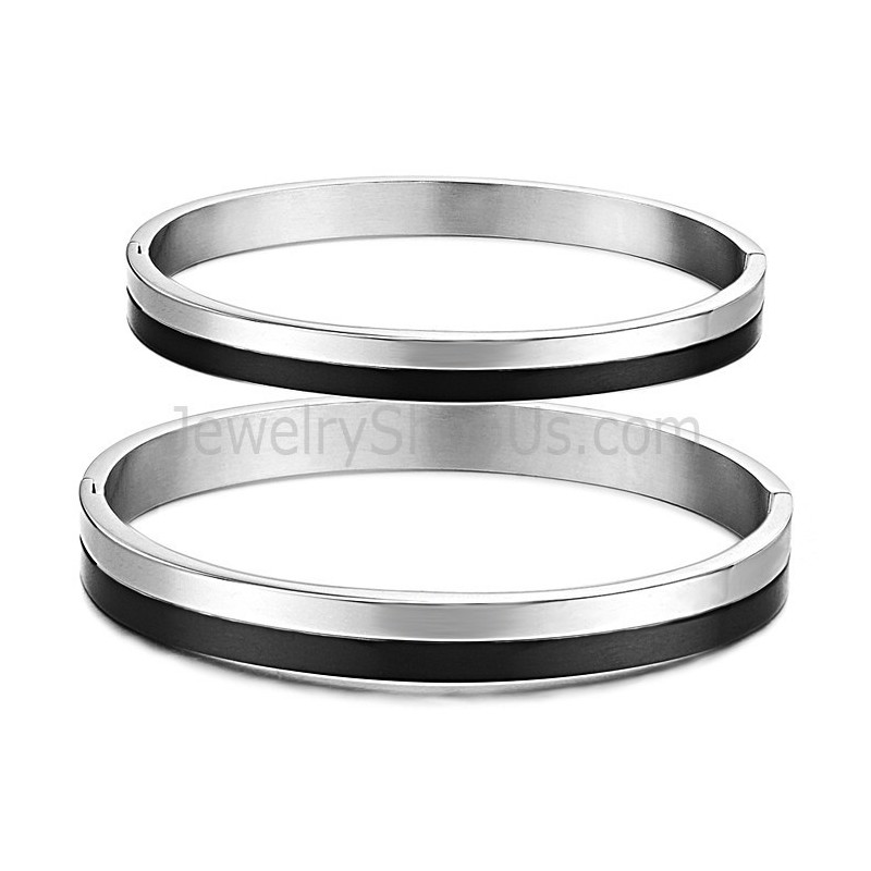 Pulseiras De Casal E Tatanium Preto C822