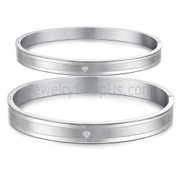 Pulseiras De Casal Tatanium "Ture Love Forever" Com Strass C861
