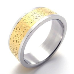 Anel De Titânio Dourado