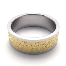 Anel De Titânio Dourado