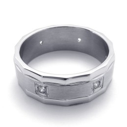 Anel De Diamante E Titânio