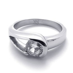 Anel De Diamante E Titânio