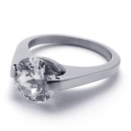 Anel De Diamante E Titânio