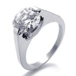 Anel De Diamante E Titânio