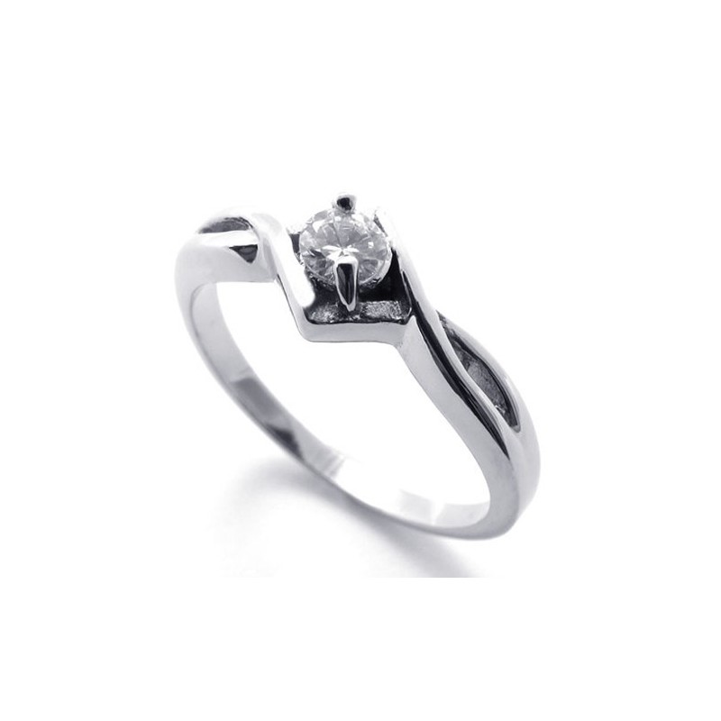 Anel De Titânio Com Diamante Feminino Anel De Titânio Com Diamante Feminino