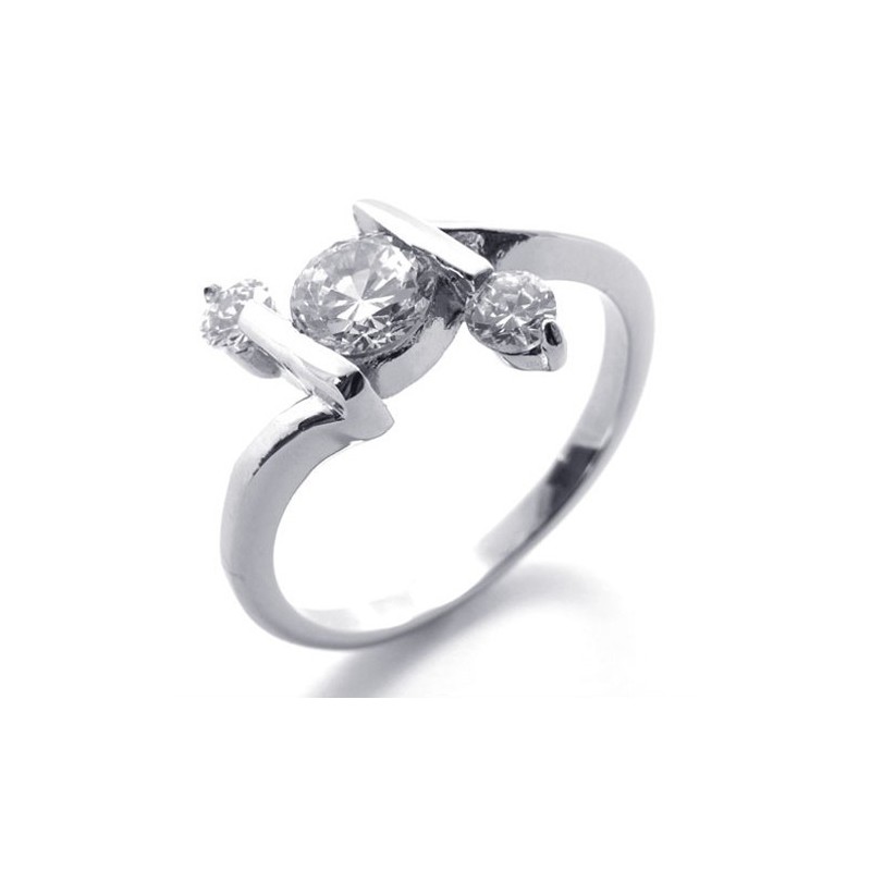 Anel De Titânio Com Diamante Para Mulheres