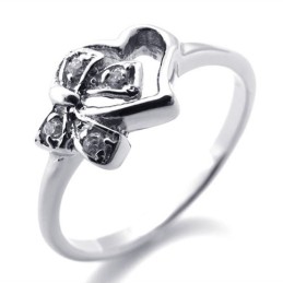 Anel De Titânio Com Diamante Para Mulheres