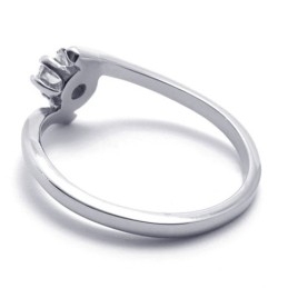 Anel De Titânio Com Diamante Feminino