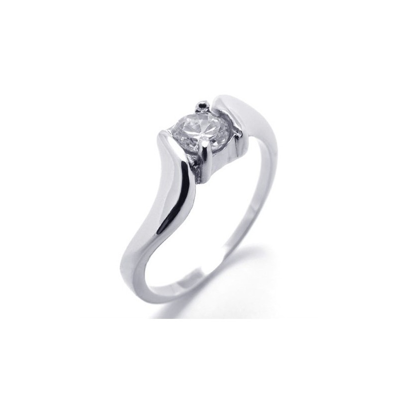 Anel De Titânio Feminino Com Diamante