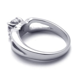 Anel De Titânio Com Diamante Feminino