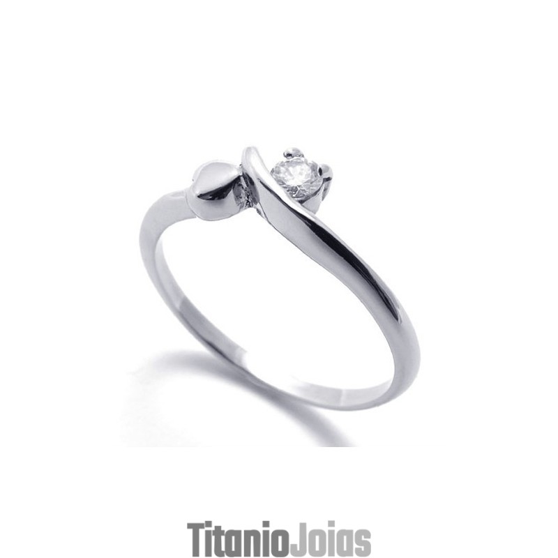Anel De Diamante E Titânio