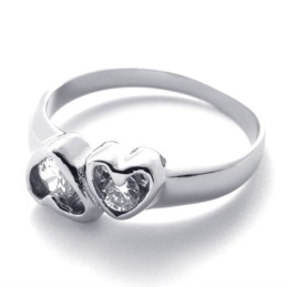 Anel De Titânio Feminino Com Diamante