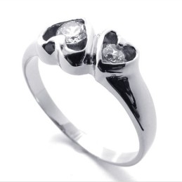 Anel De Titânio Feminino Com Diamante