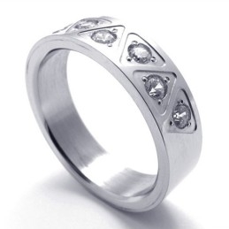 Anel De Diamante E Titânio