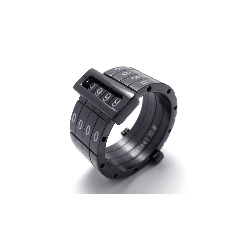 Anel De Titânio Black Puzzle Code Lovers Anel De Titânio Black Puzzle Code Lovers