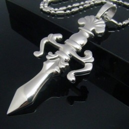 Colar Com Pingente De Titânio Puro Cool Man Shining Sword Cross
