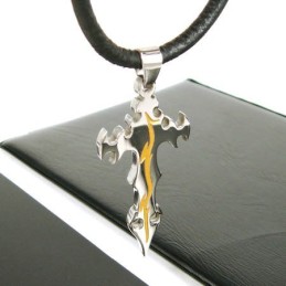 Pingente De Titânio Puro Noble Man Cross Com Corrente Grátis
