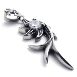 Pingente De Titânio Com Diamantes E Sereia