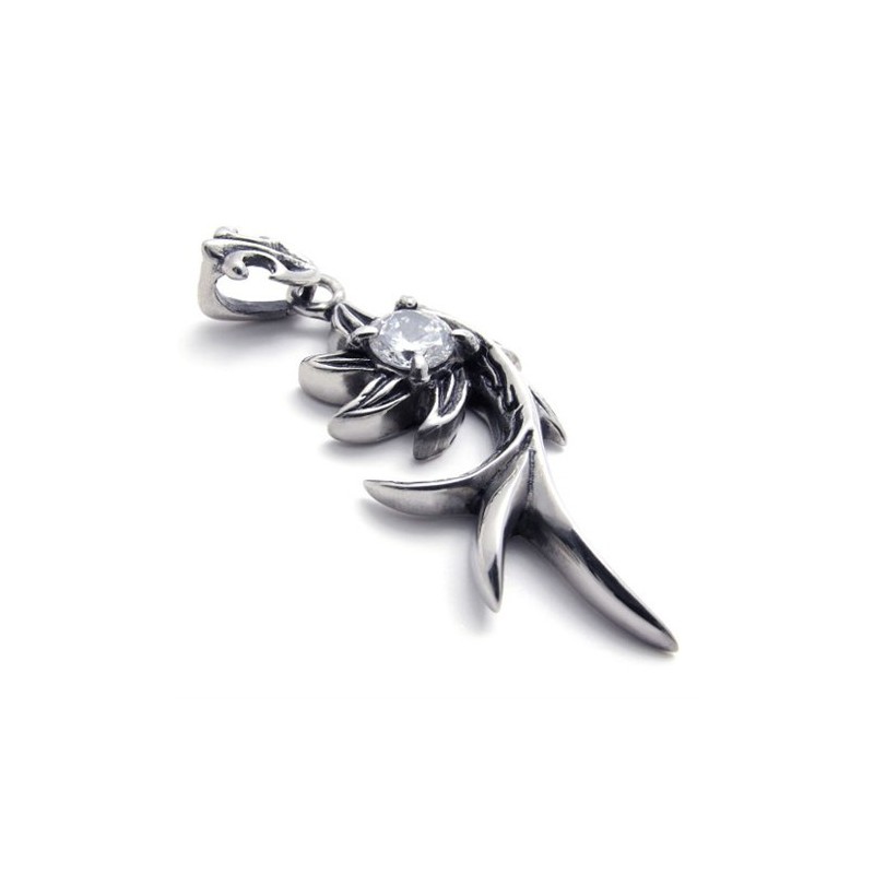 Pingente De Titânio Com Diamantes E Sereia Pingente De Titânio Com Diamantes E Sereia
