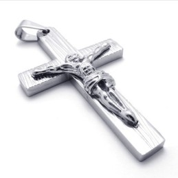 Pingente De Cruz De Titânio Jesus