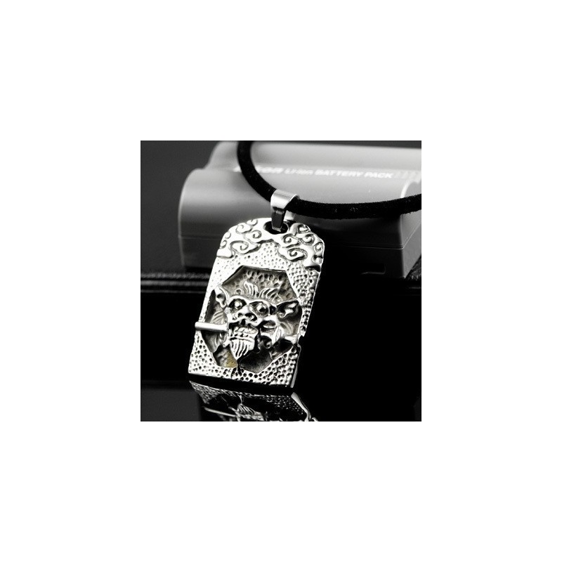 Colar Com Pingente De Titânio Puro E Caveira Exclusiva Cool Man