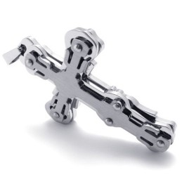 Pingente De Cruz De Titânio